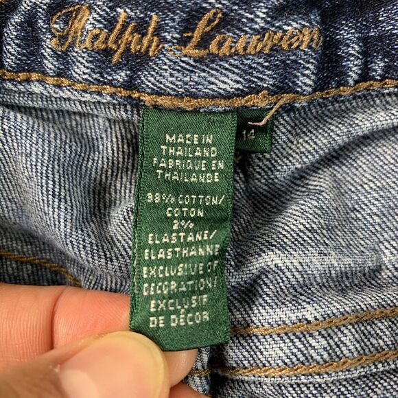 Ralph Lauren Womens Classic Bootcut Jeans Size 14 34x29 High Rise Stretch - Picture 8 of 10